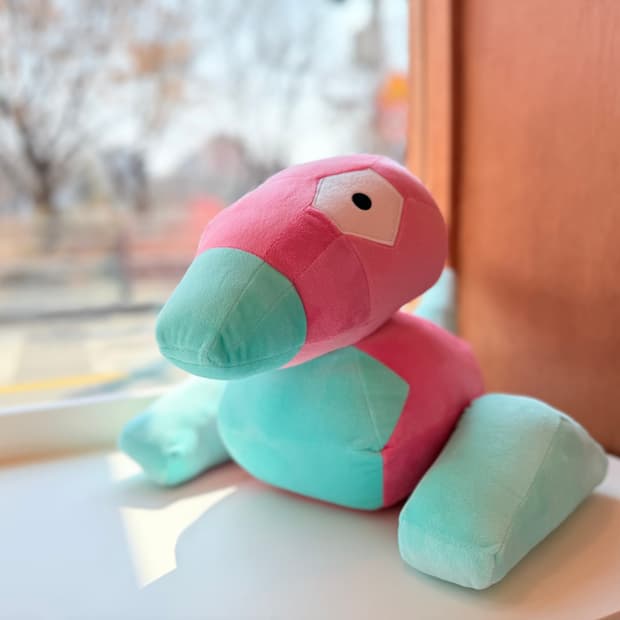 일본 반다이 포켓몬 폴리곤 대형 봉제인형 45cm