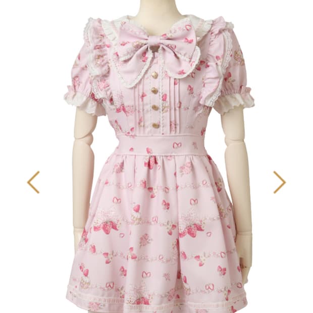 리즈리사 크리미베리 스트로베리 원피스 핑크