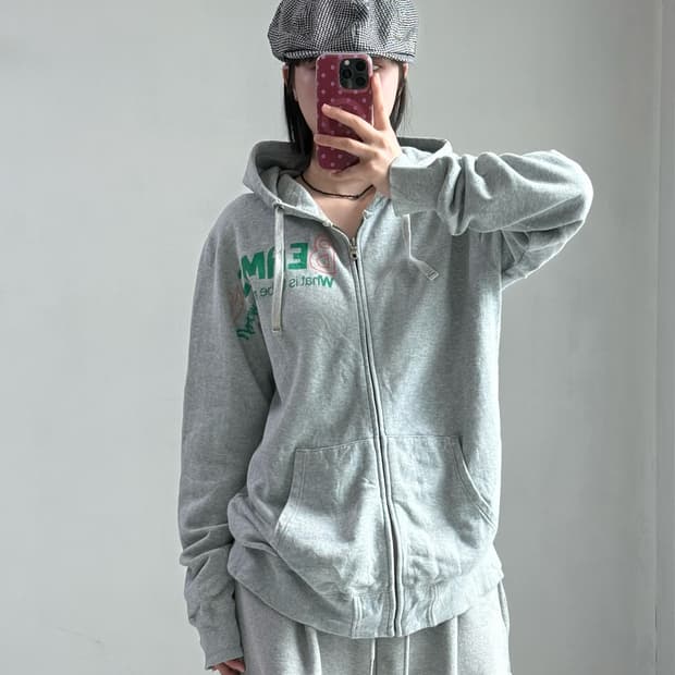 빔즈 하트 그레이 후드집업