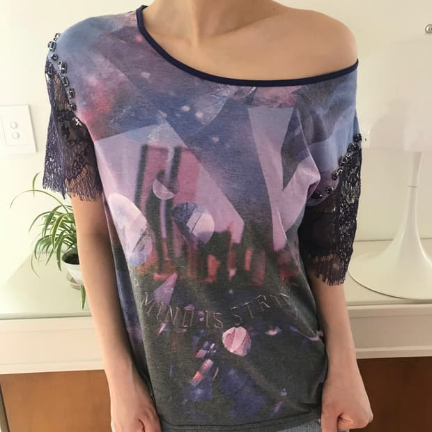 vintage pattern lace top