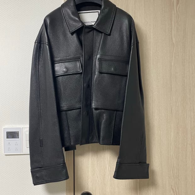 50사이즈, 우영미 21fw 사슴 가죽자켓 블랙
