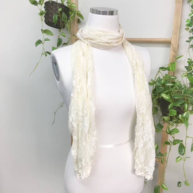 JPN/ 모리걸스카프 모리룩스카프 레이스스카프 자수스카프 