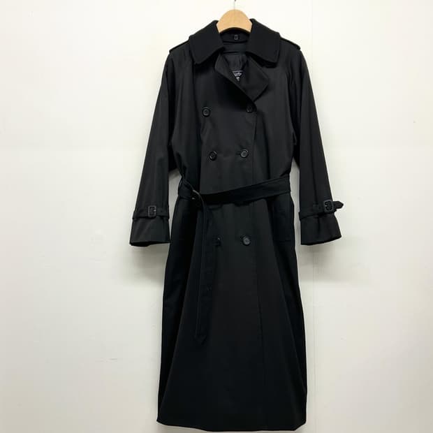 80s Burberry 버버리 블랙 트렌치 롱코트