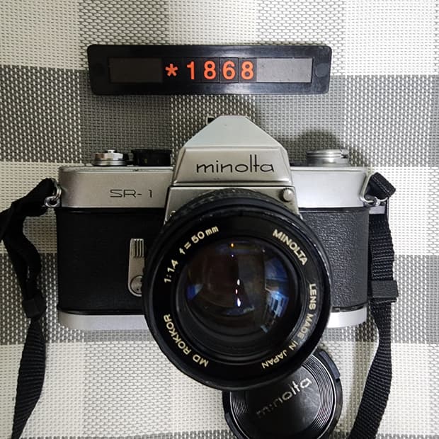 미놀타 SR-1 필름카메라 1.4 단렌즈 장착
