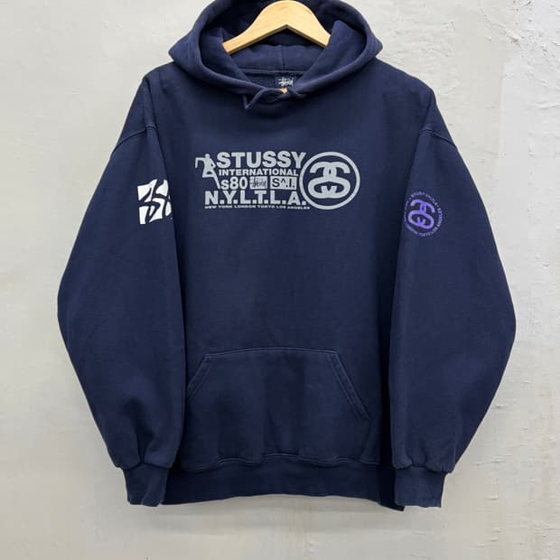 스투시 90s 인터내셔널 그래픽 스웻 후디