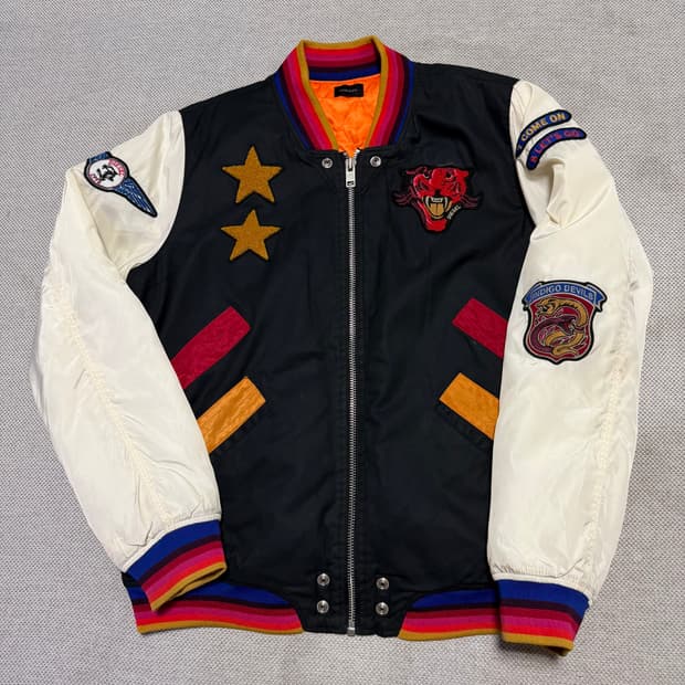 디젤 자수 패치 봄버 자켓