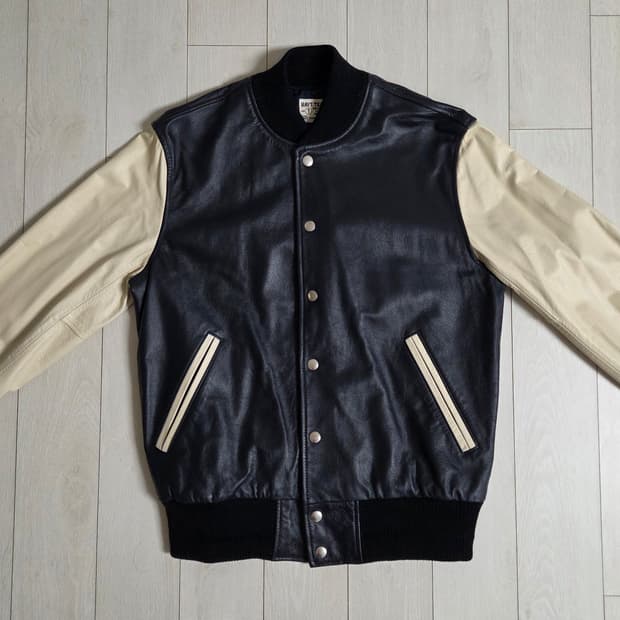 가죽 바시티 자켓