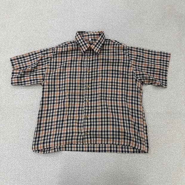 105 닥스 체크 반팔 셔츠 0219T1