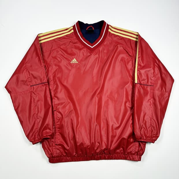 아디다스 올드스쿨 백로고 삼선 오버핏 우븐 웜업 XL