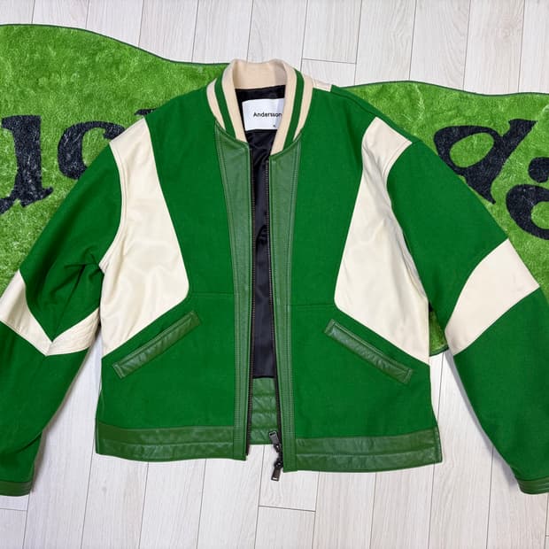 앤더슨벨 레더 모터사이클 패디드 자켓 awa436u(FOREST GREE