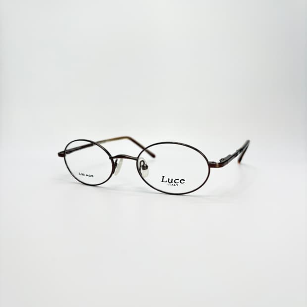 LUCE 브라운 오벌 키즈용 안경