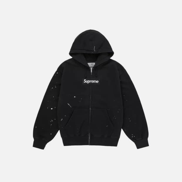 슈프림 x mm6 박스로고 후드집업