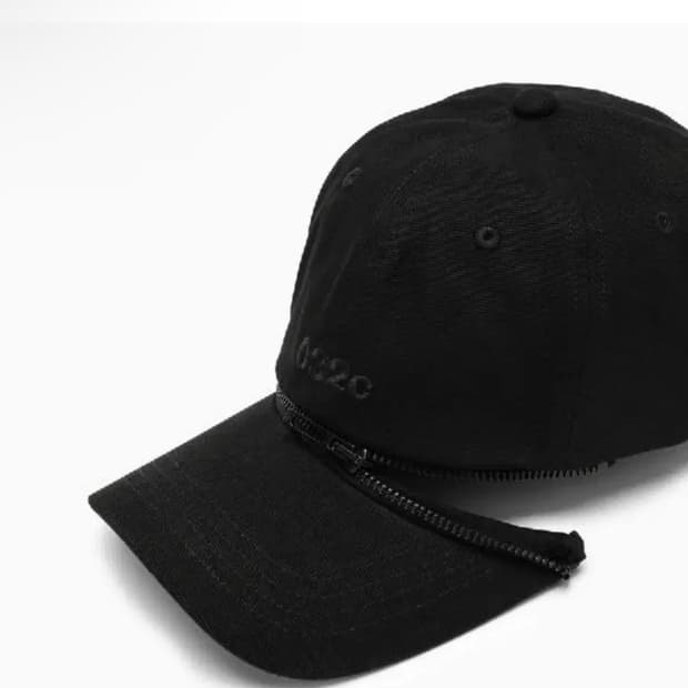 032C 로고자수 컨버터블 볼캡블랙 OS