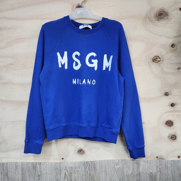 689) MSGM 로고 맨투맨 티셔츠