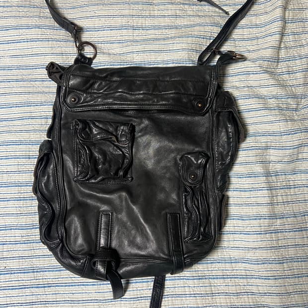 Julius leather messenger bag