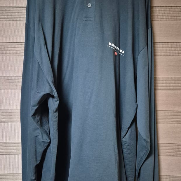 [3]발렌시아가 25스프링 라지핏 폴로티셔츠 롱슬리브