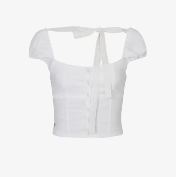 페인오어플레져 웬디 리본 블라우스