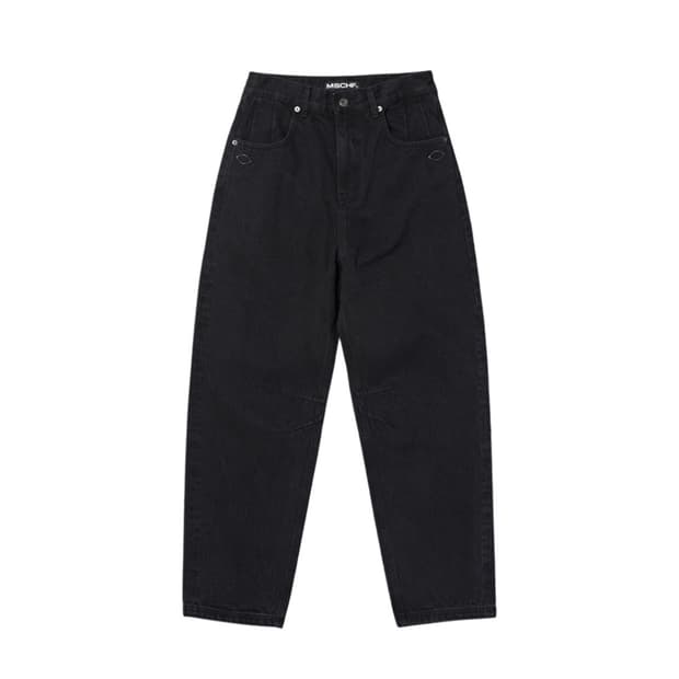 미스치프 롬버스 슬라우치 워시드 진스 블랙