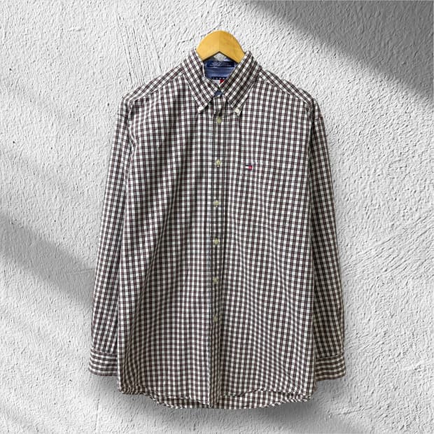 (L)타미체크셔츠-Y399