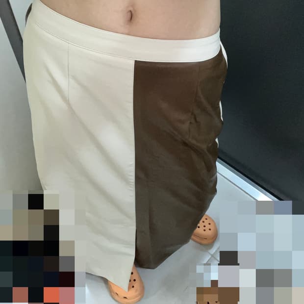 레더블럭 스커트