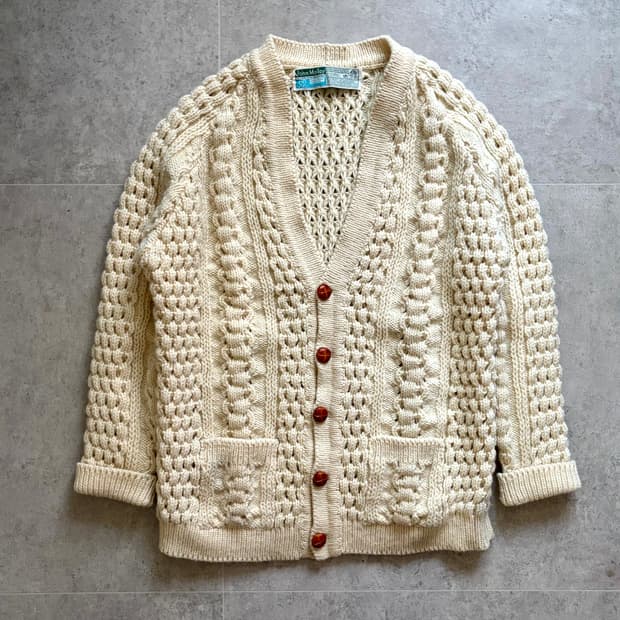 80's John Molloy 아란 울 피셔맨 가디건 100~103