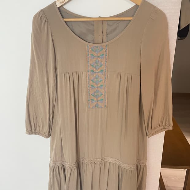 빈티지 모리걸 레이스 자수 원피스