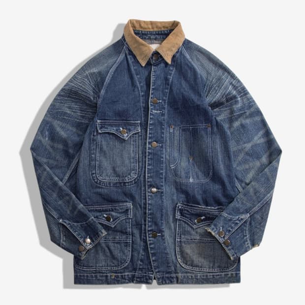 Royal Blue Denim Coverall Jacket