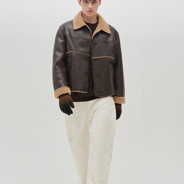 아르반 크롭 무스탕 자켓 새상품