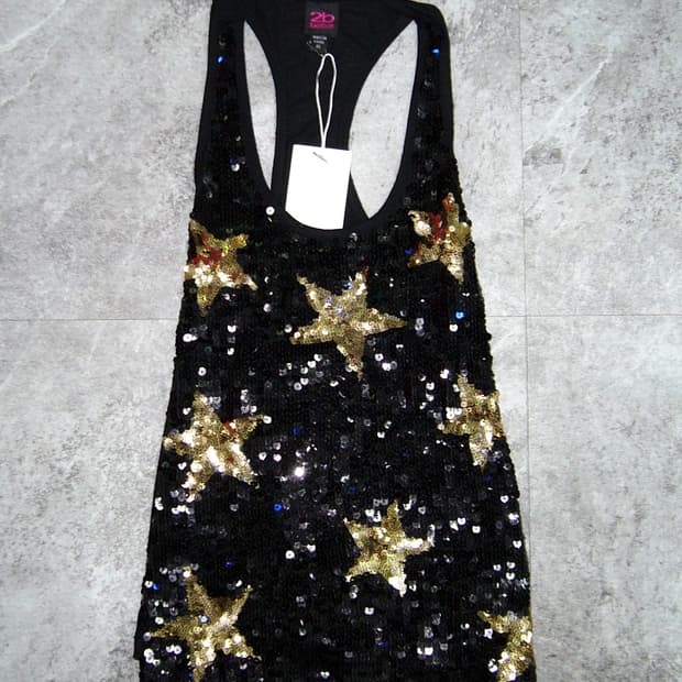 2B BEBE Black Star Tank Top