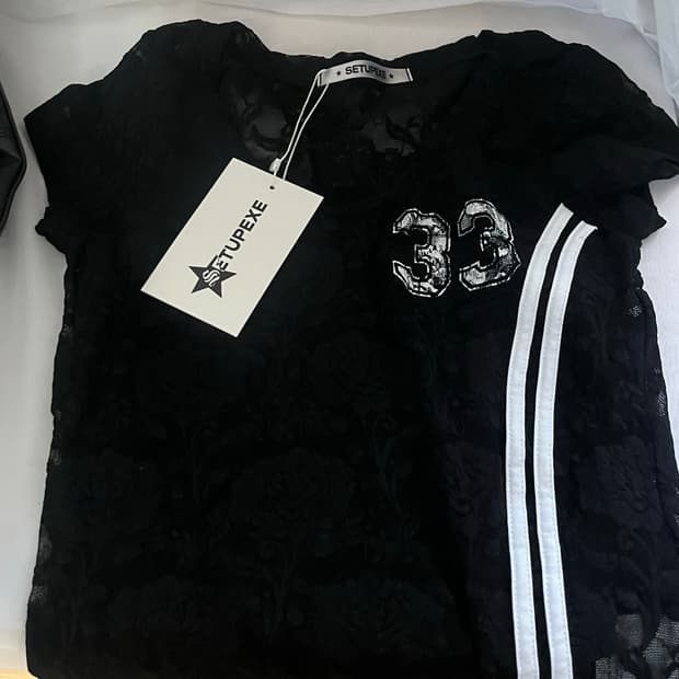 셋업이엑스이 33 LACE TOP