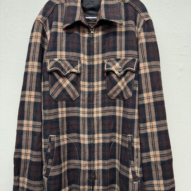 리바이스 투포켓 체크 투웨이 자켓 L(M)