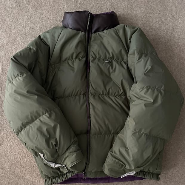 슈프림 리버시블 올리브그린 패딩