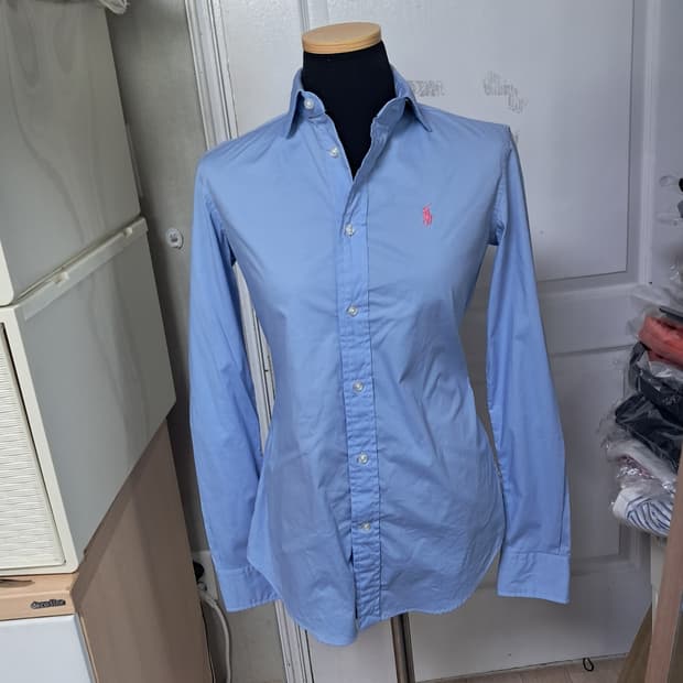 폴로 랄프로렌 하늘색 셔츠 44( 0사이즈 150/80A)