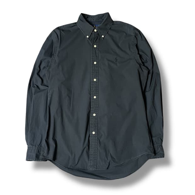 폴로 랄프로렌 블랙 포니 솔리드 슬림핏 셔츠 M