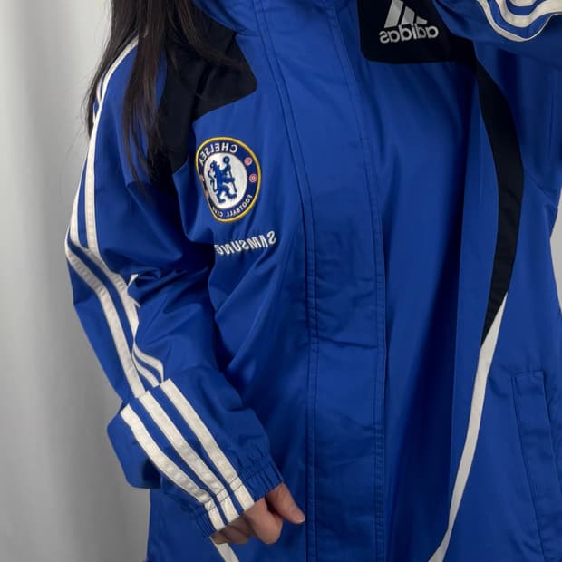 아디다스 08-09 첼시 삼성 블루 바람막이 자켓