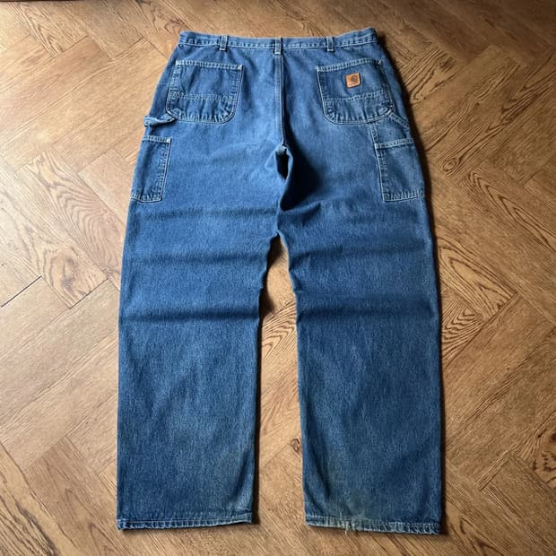 [40]칼하트 USA 미디엄블루 싱글니 카펜터 워크 데님 팬츠