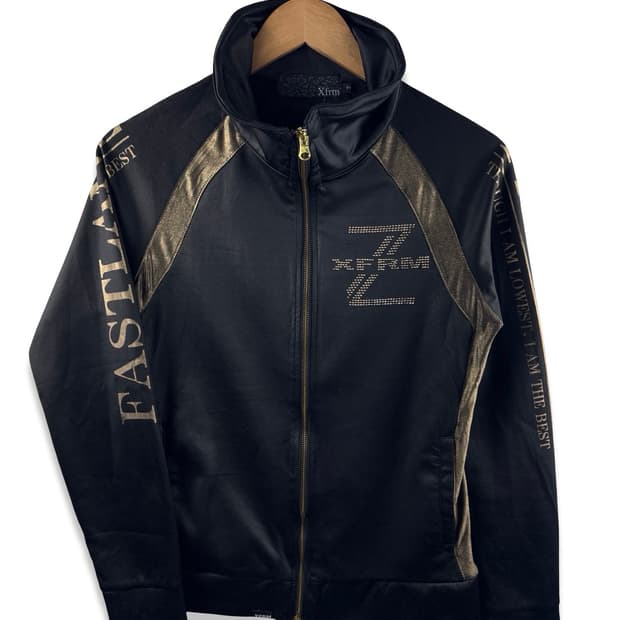 JPN Y2K 큐빅 글리터 트랙져지2025