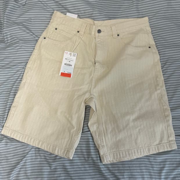 [ZARA] 버뮤다 데님팬츠 아이보리 42size