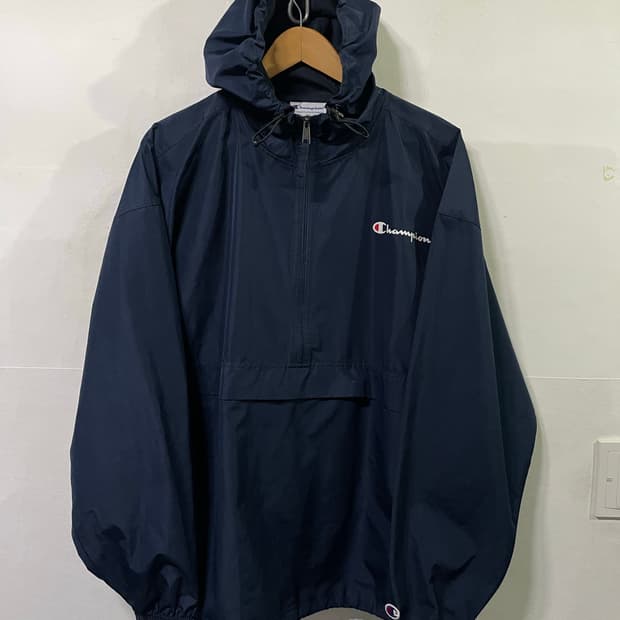 챔피온 아노락 반집업 패커블 챔피온 우븐 나일론 바람막이 110-115 