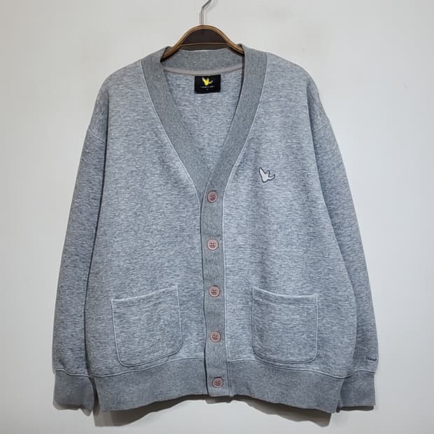 (L) 와릿이즌 가디건 그레이 브이넥 오버핏 캐주얼 