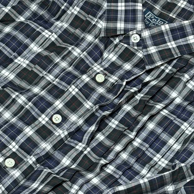 폴로 핀턱 체크셔츠