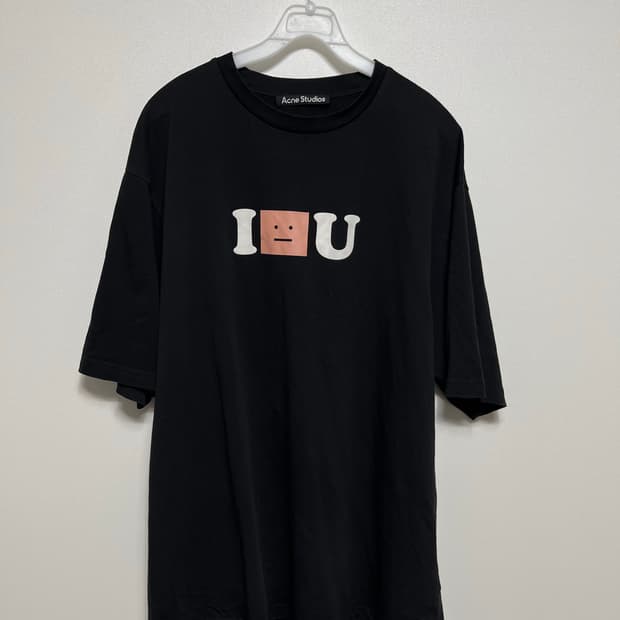아크네 스튜디오 I Face U 블랙 티셔츠 xl