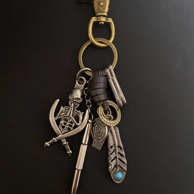 빈티지 펑크무드 스컬키링