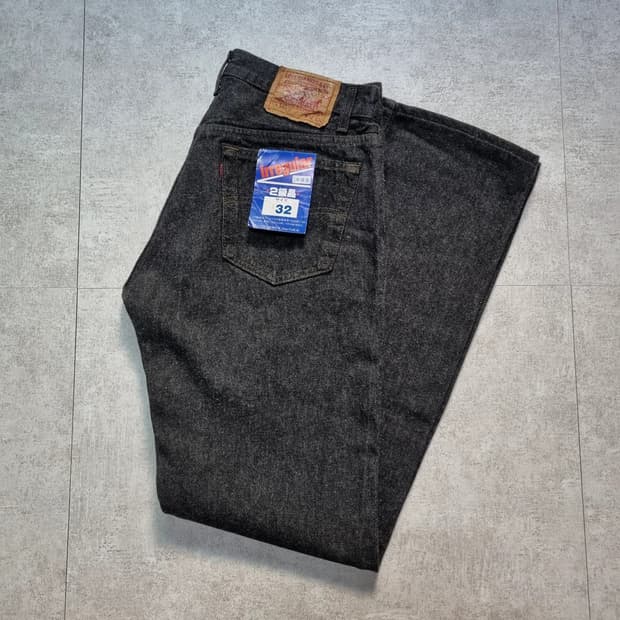 90s USA 리바이스 501 흑청 32/34 irregular 준신품