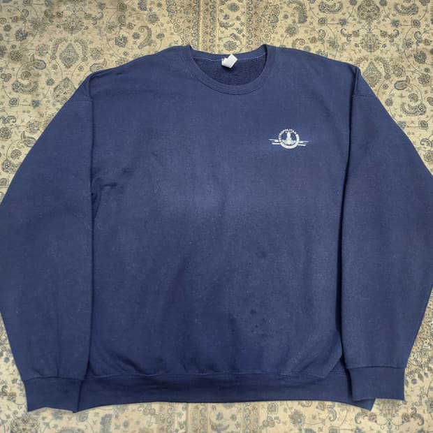 JERZEES 네이비 프린팅 맨투맨 2XL (115-120)