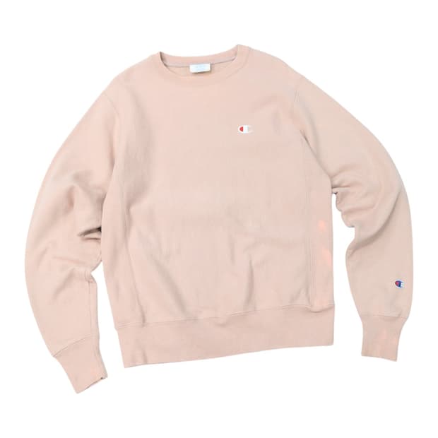 챔피온 빈티지 리버스 위브 핑크 크루넥 맨투맨