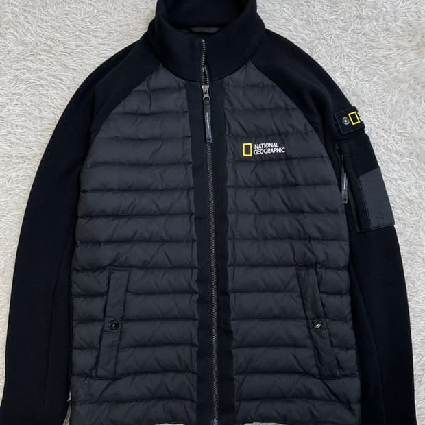 내셔널지오그래픽 패딩 니트 집업/#526