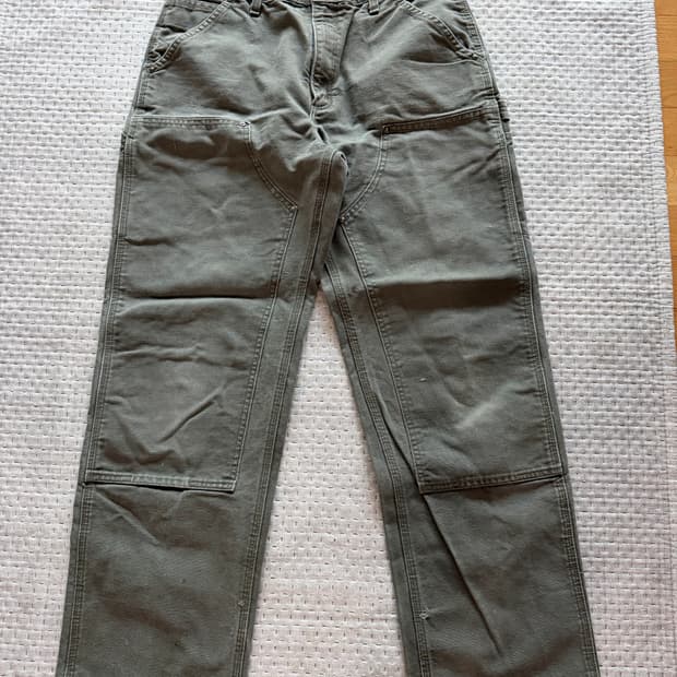 [34] 칼하트 더블니 워크팬츠 b136 모스