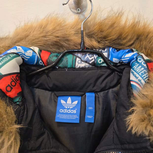 아디다스 덕다운 후드야상패딩 085사이즈