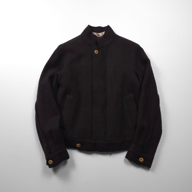 45 RPM 일판 크롭 모직 자켓 브라운 (85)